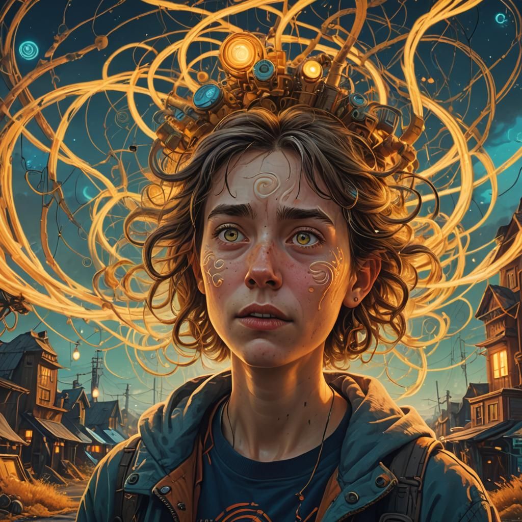 Whimsical Portrait in Dreamlike Fantasy Art Style