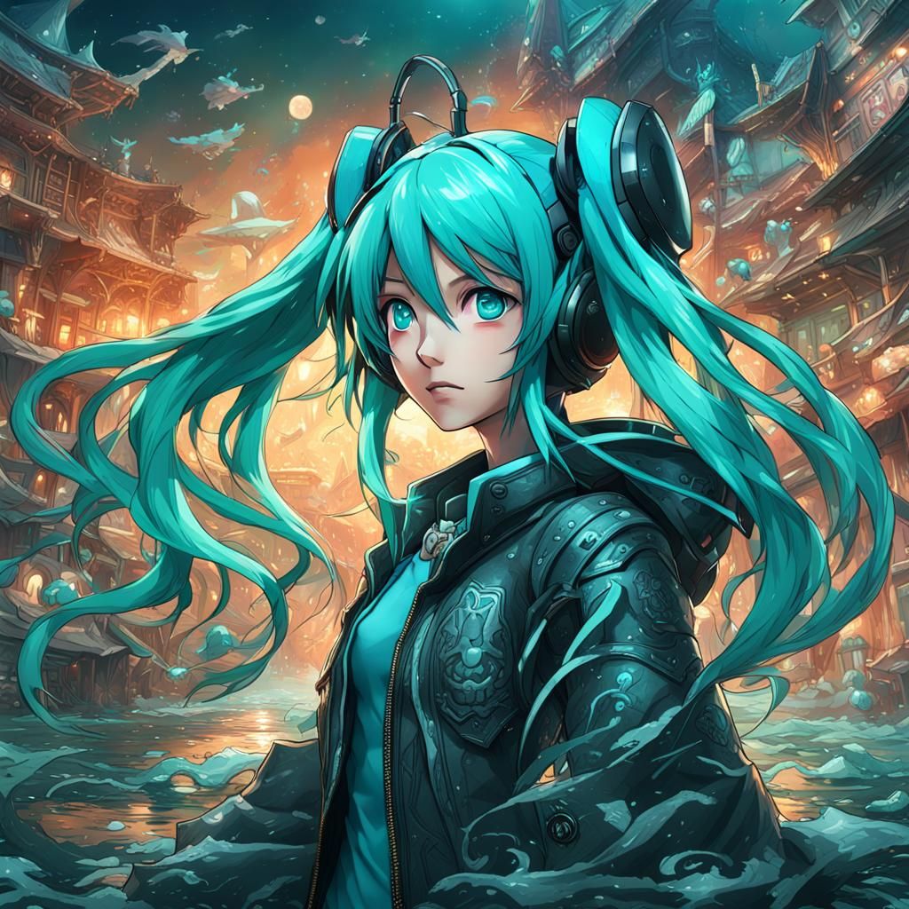 Detailed Hatsune Miku Art in Unreal Engine 5