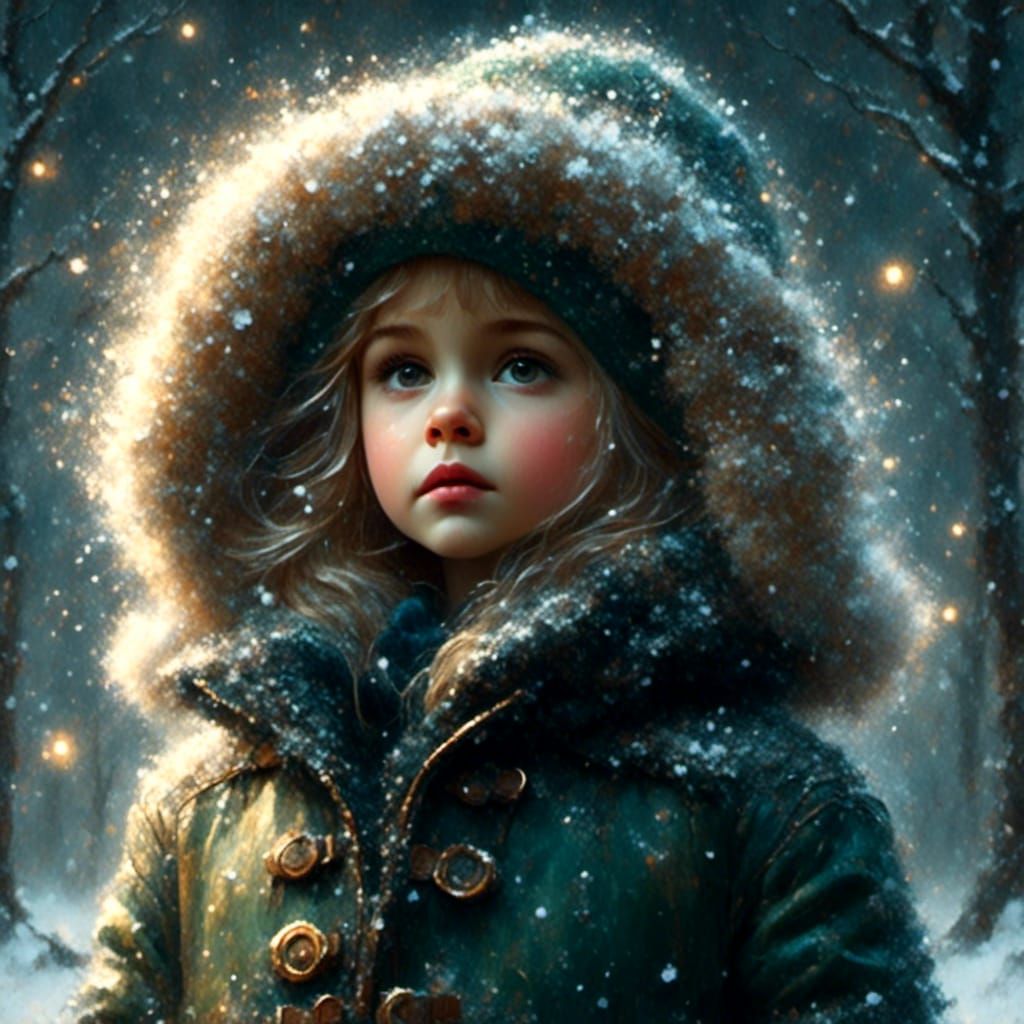 Girl in Winter Coat: A Softly Focused Cinematic Scene