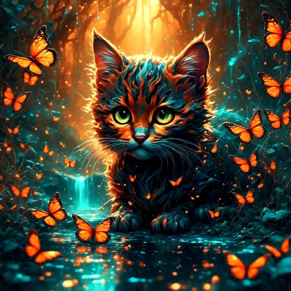 <lora:CUTE-Critters:1.0> <lora:Cute Animals:1.0> Two Iridesc...