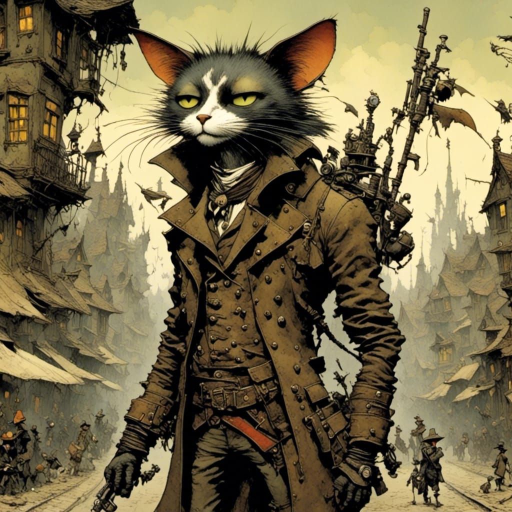 Epic Fantasy Warrior in Deep Background