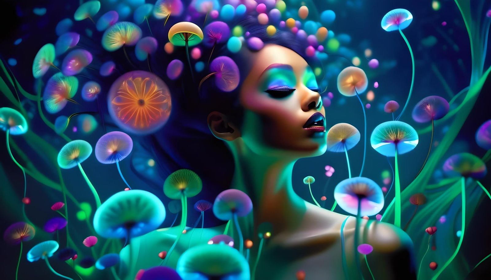 Dandelion Wish Forms a Dream, Surrealist Art