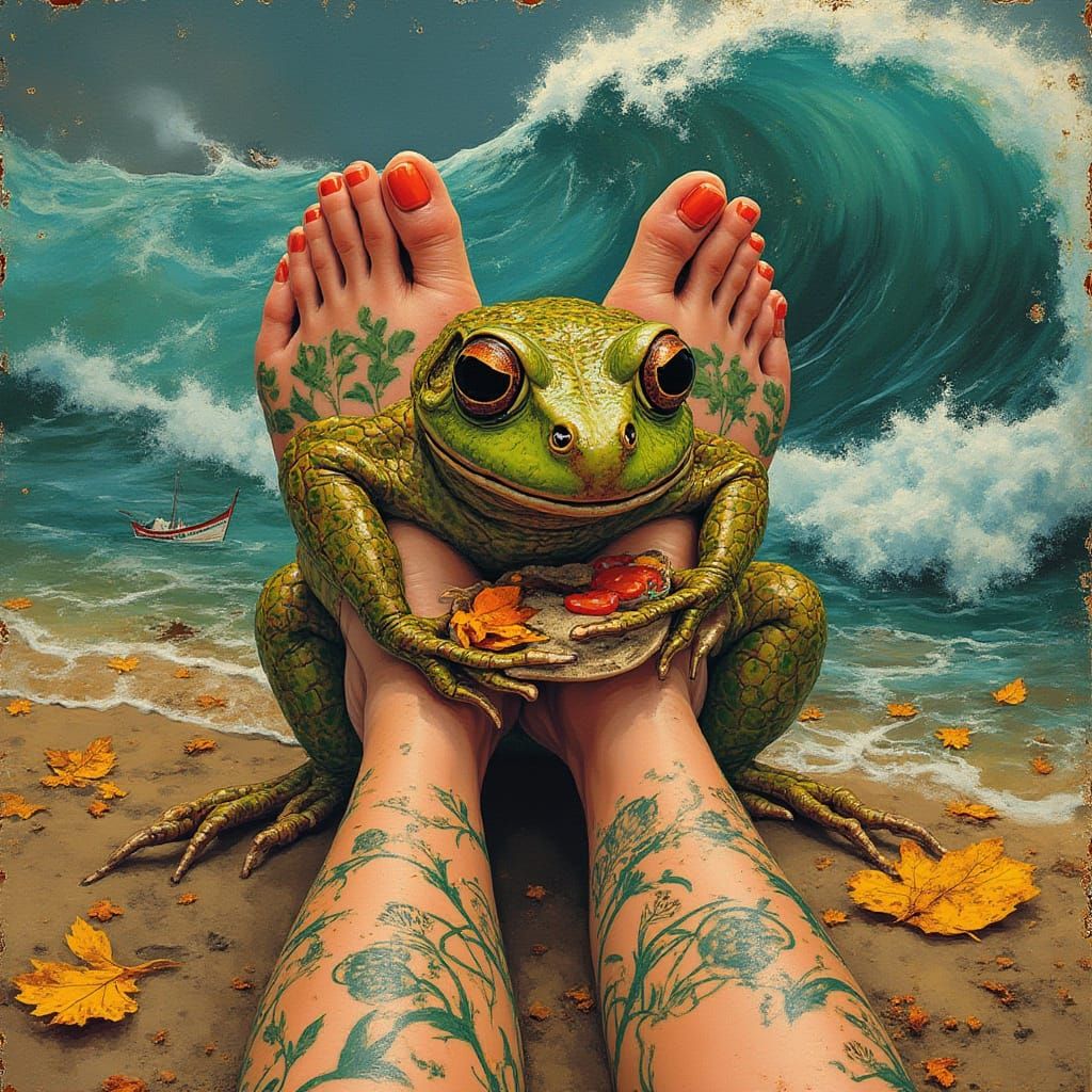 Art Deco Splash Art With Surreal Elements