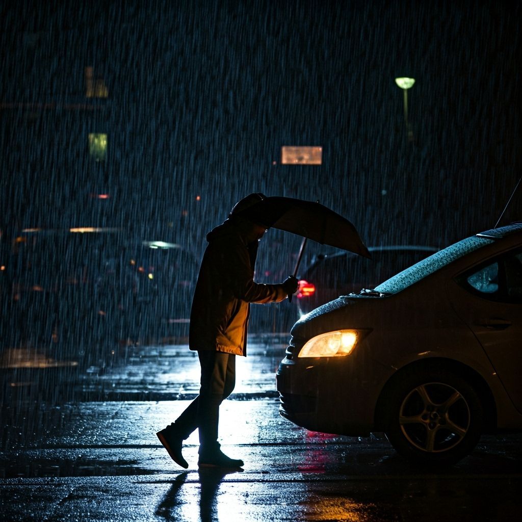 Stranger Offers Help on Rainy Day