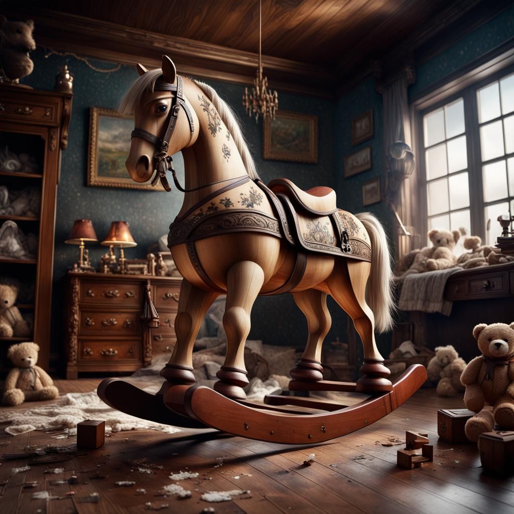 Detailed Toy Room Scene as Digital Painting