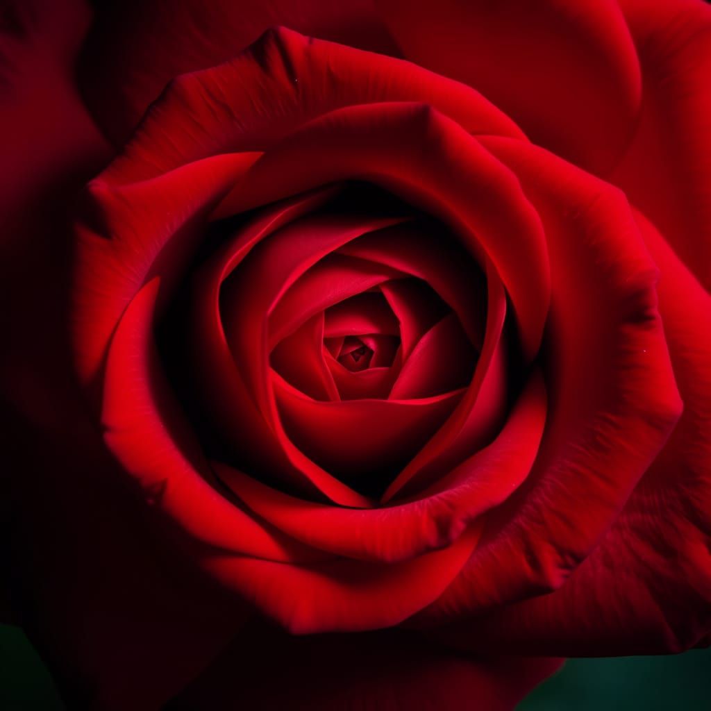 Red Rose Masterpiece with Fractal Petals