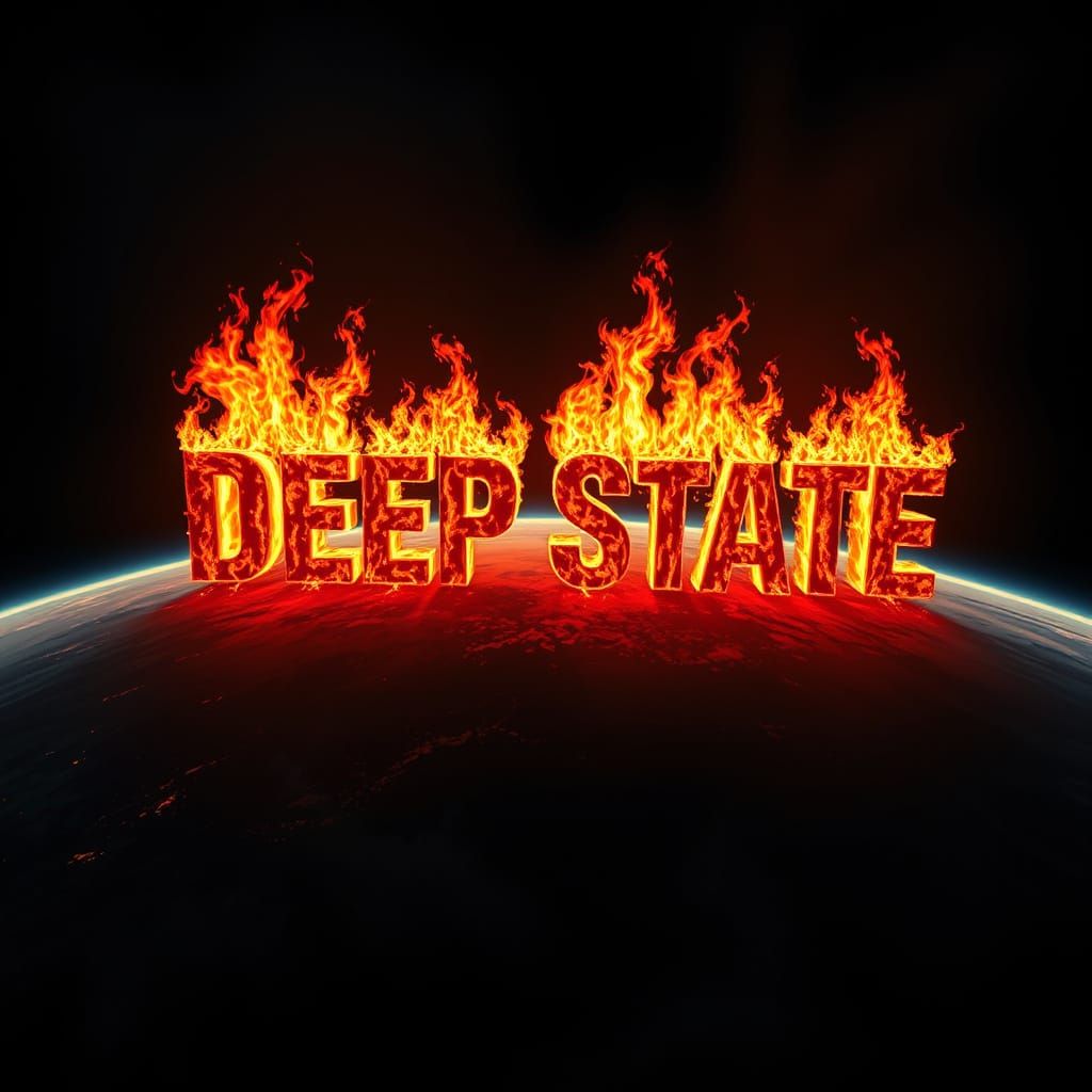 Fiery Warning: Deep State Inscription Towers Above Earth