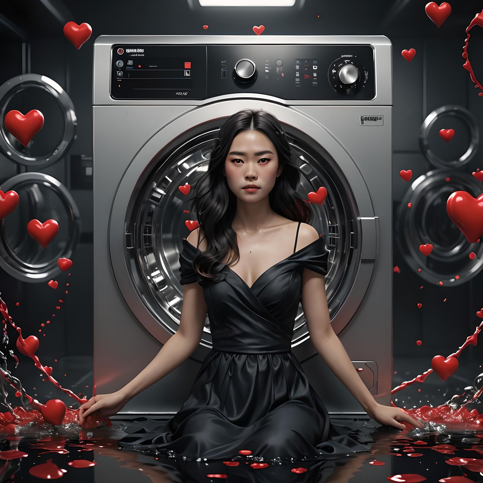 Mitski Portrait in Detailed Matte Painting Style