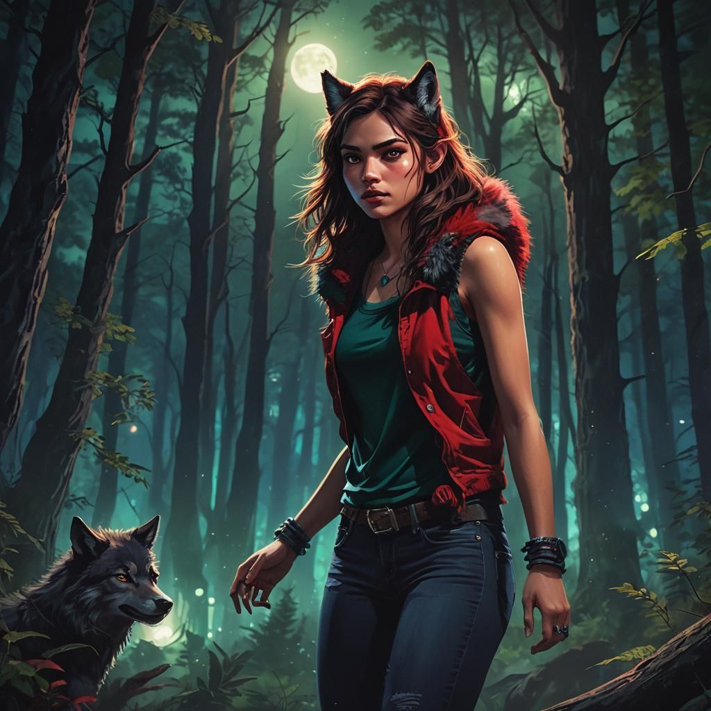 Teenage Werewolf Transformation in Emerald Forest