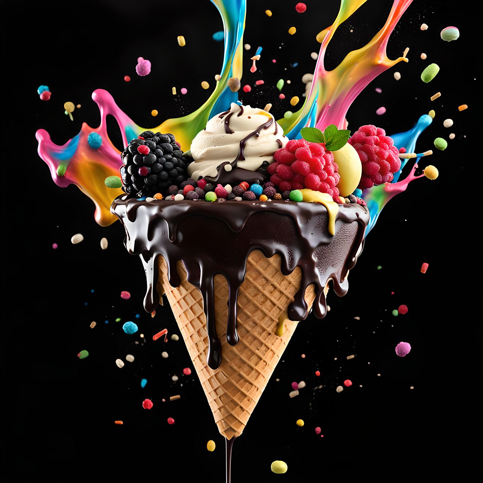 Oops Splash Of Pick N Mix Berry Ice Cream Dessert.