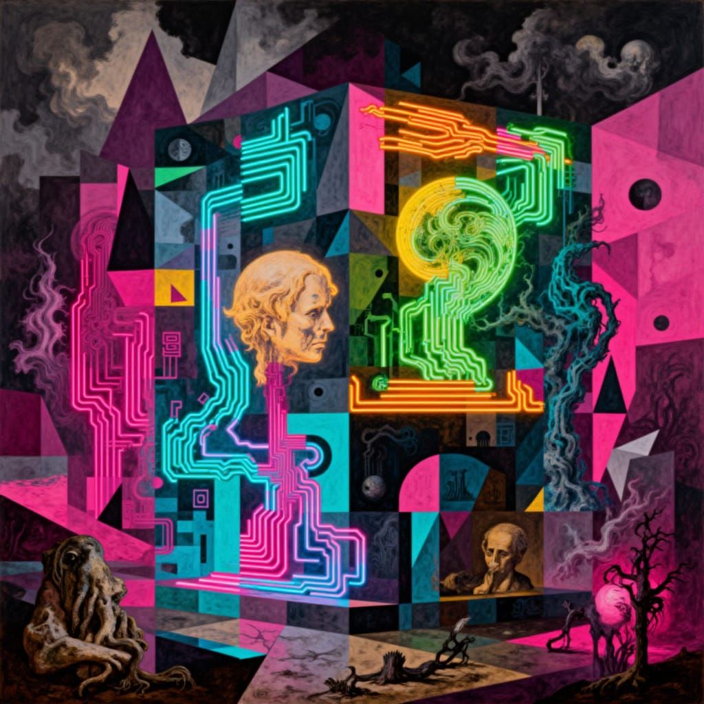 Unsettling Beauty in Abstract Maniac Style