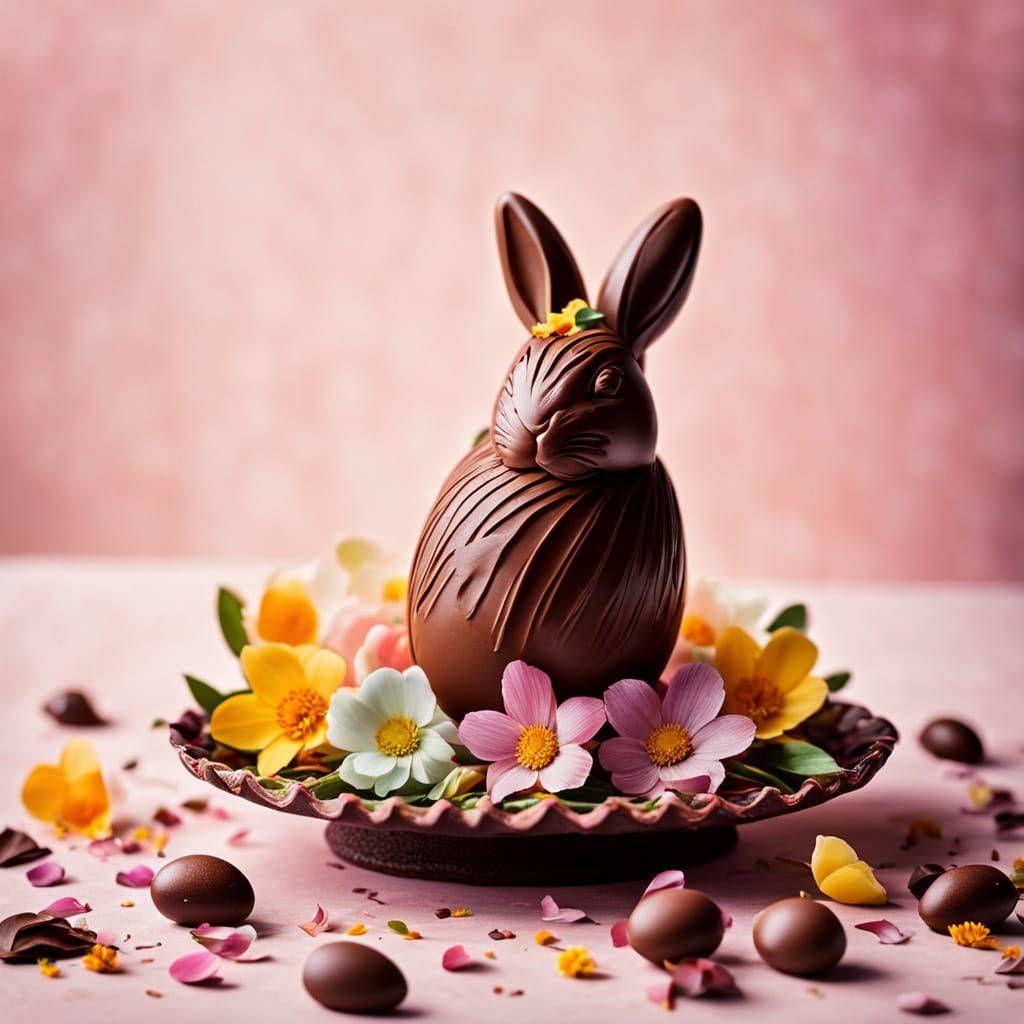 Chocolate Easter Still Life in Macro Photography