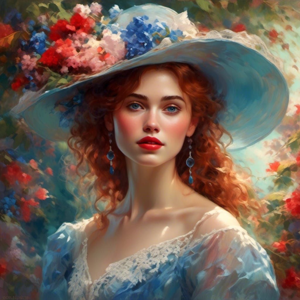 Beautiful Women with Red Brown Hair