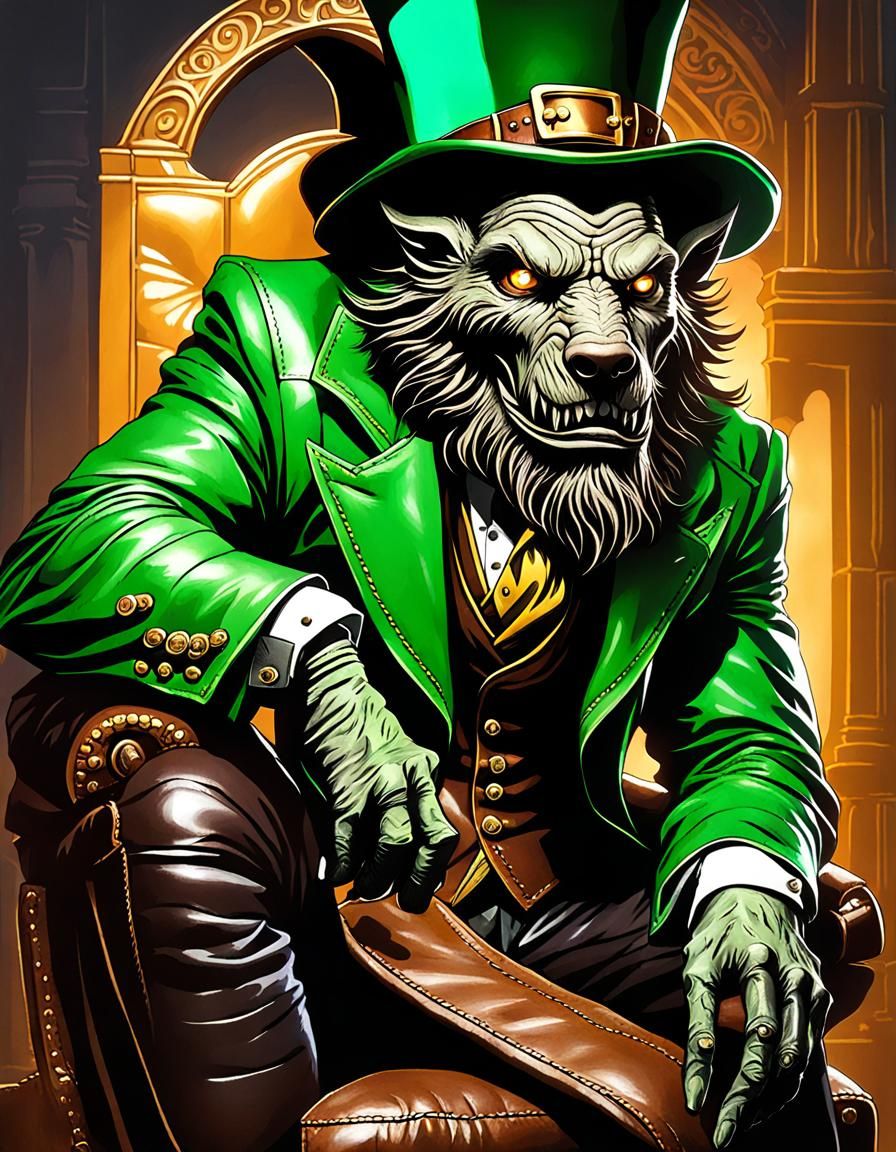 Lovecraftian Lycanthrope Leprechaun in Luminous London