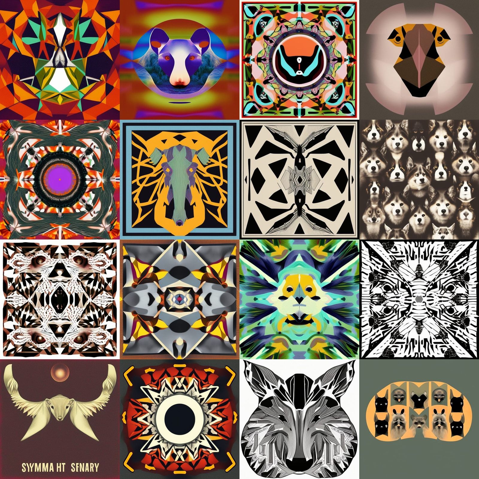 Symmetrical Animal Graphic for Album Cover Art