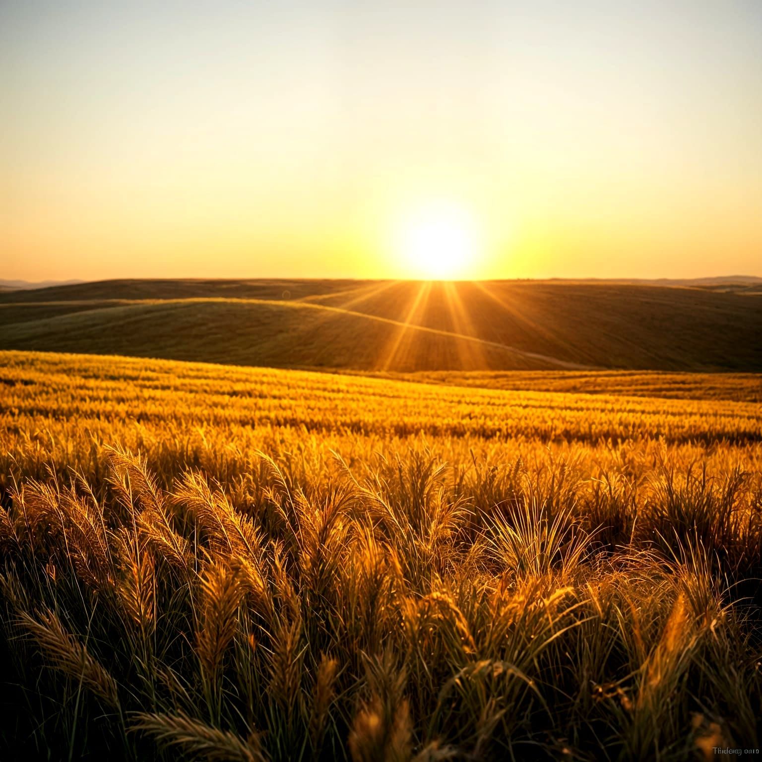 AI Generated Image of a Golden Field