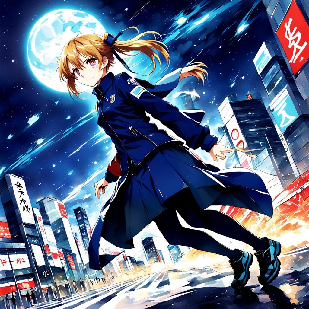 Anime Key Visual Art in Japanese Manga Style