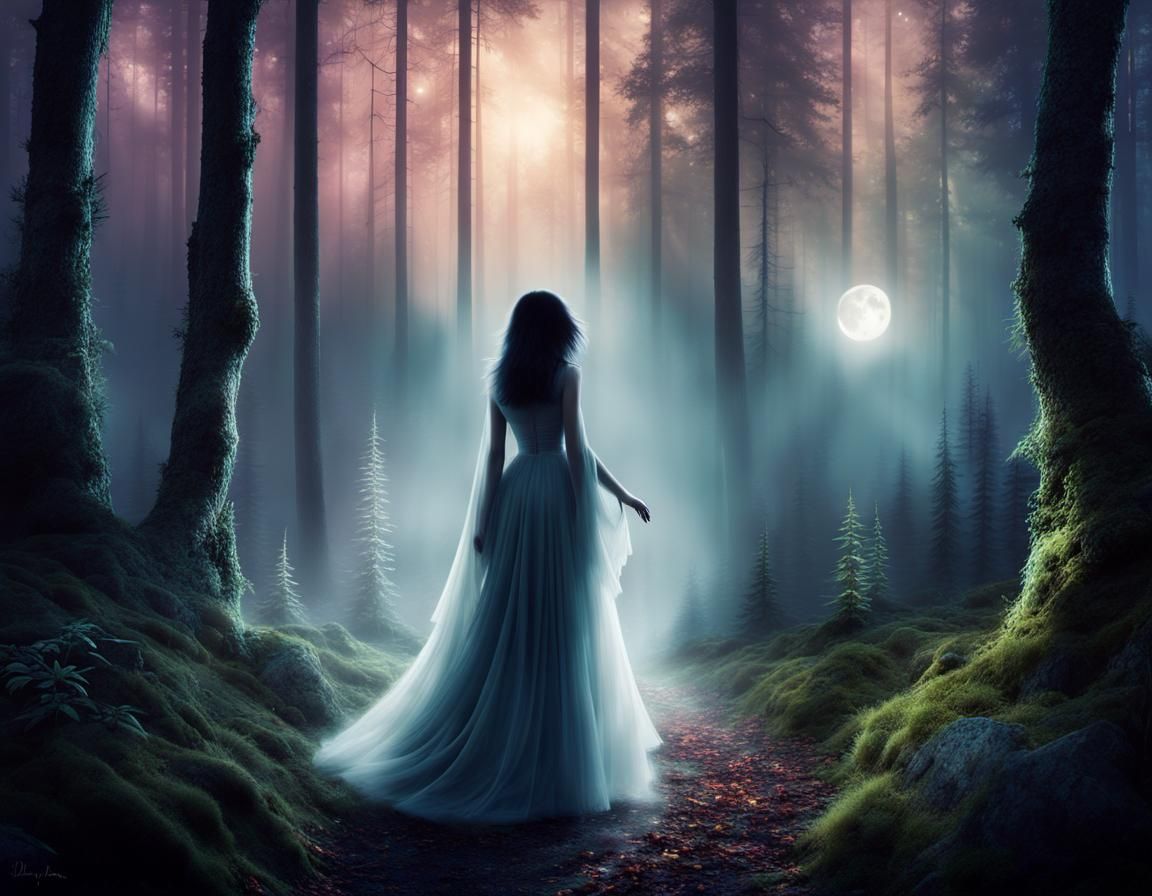 Ghostly Moonlit Disco in Funky Forest