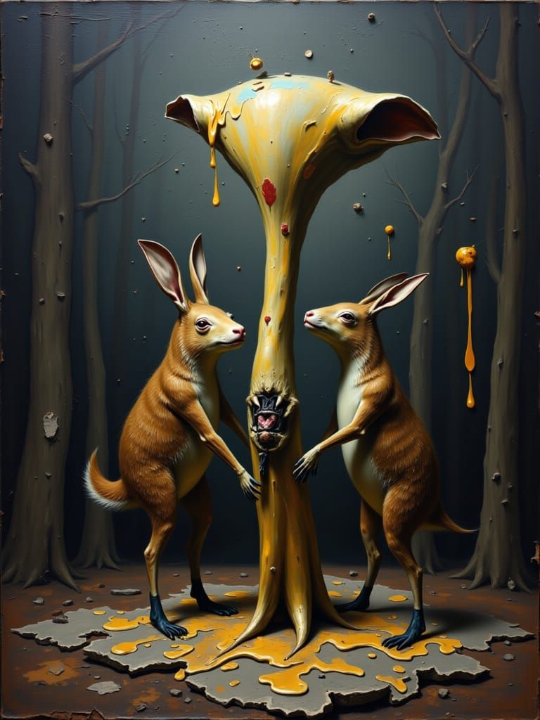 Surrealistic Siblings in Moody Contexture