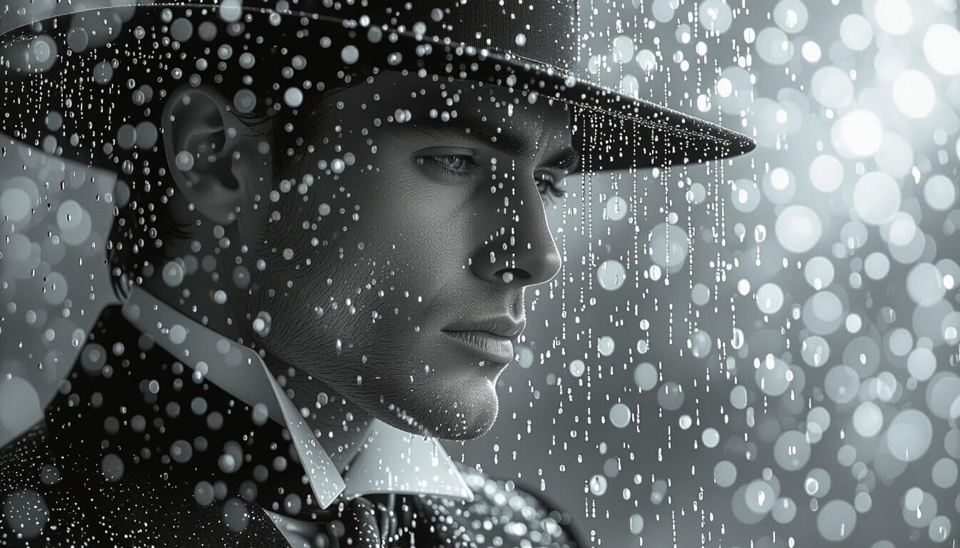 Elegant Man in Black and White Photography