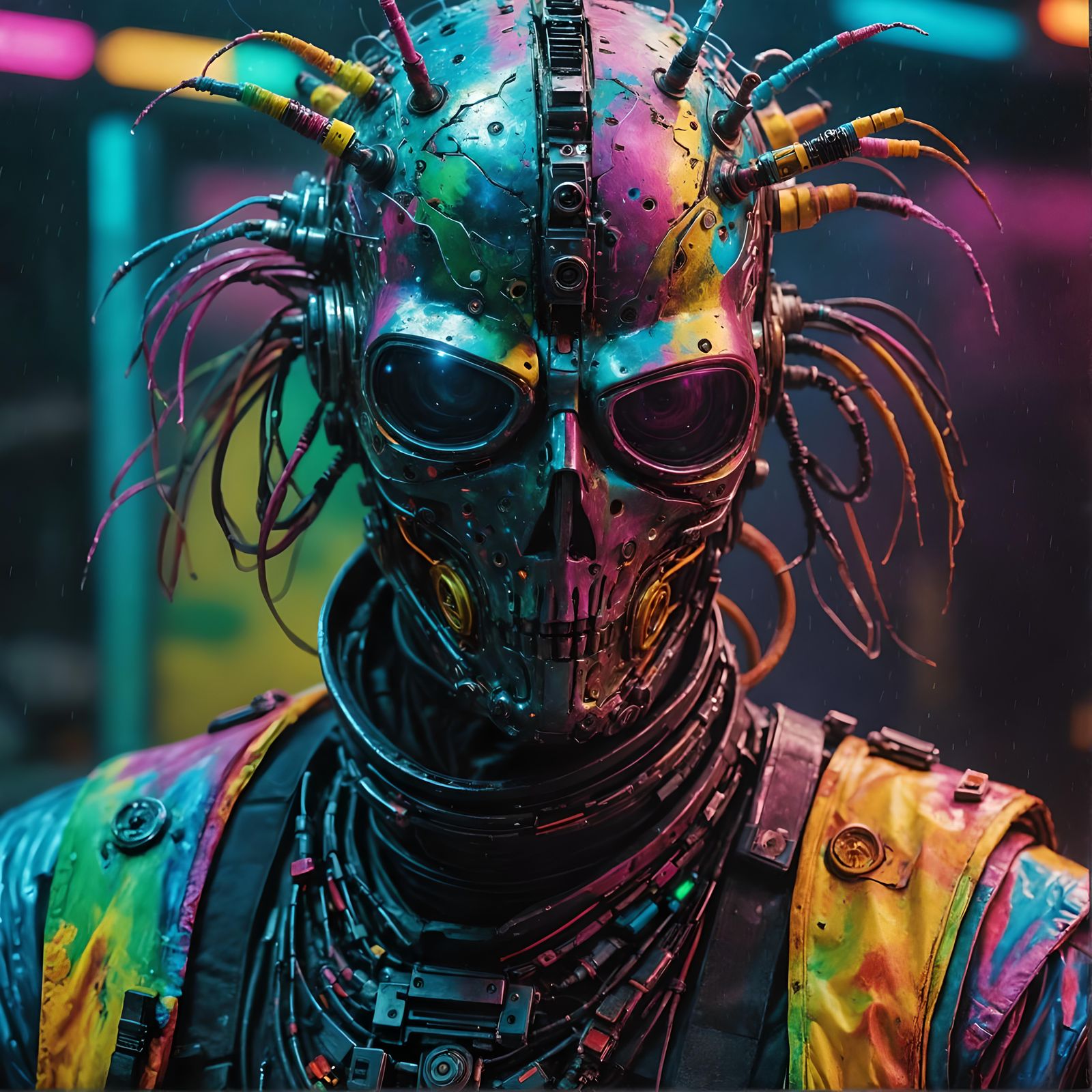 Radiation-Blasted Villain in Cyberpunk Movie Still
