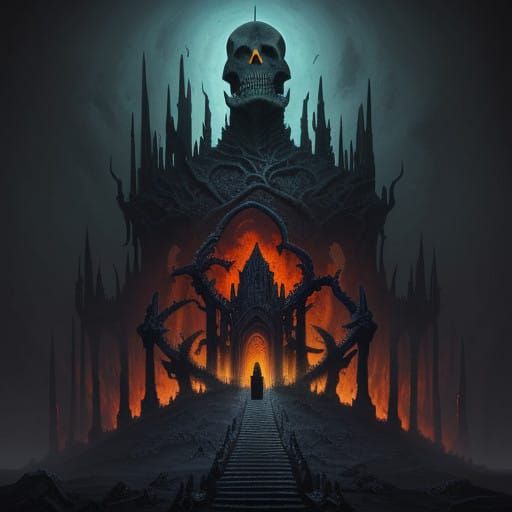 Pinhead Reigns Over a Labyrinthine Citadel of Twisted Skulls...