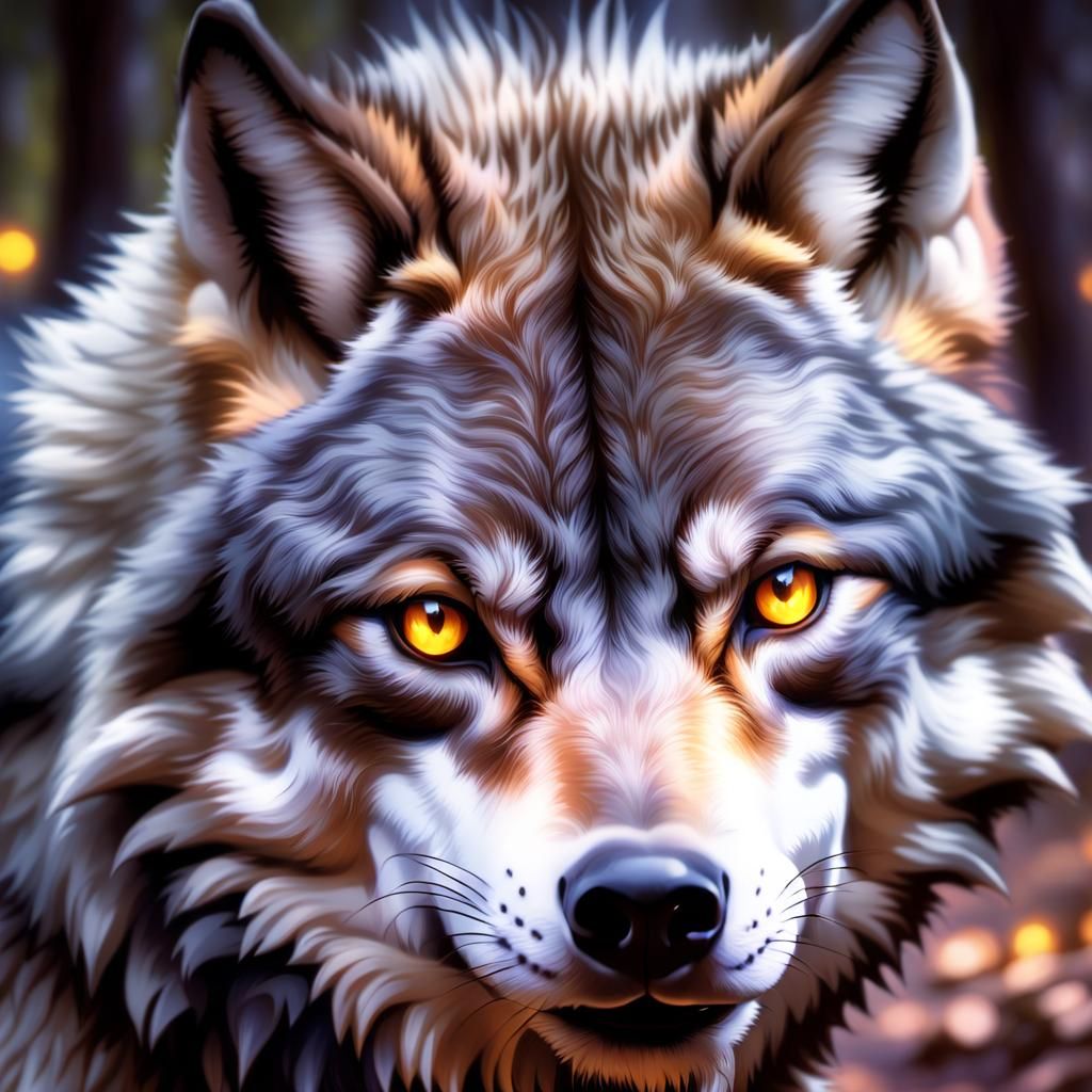 Mystical Wolves Howling in Enchanted Forest