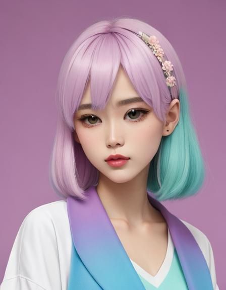 Abstract Pastel Color Composition