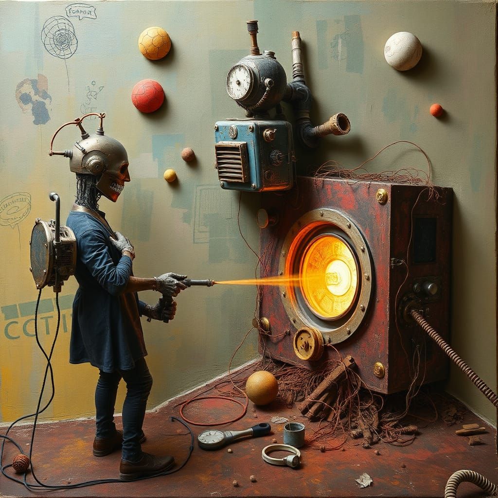 Surreal Mixed Media Destruction in 2.5D Illusion