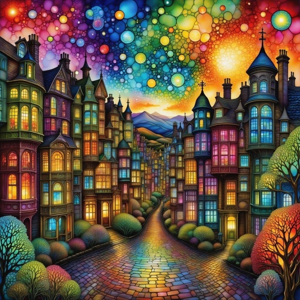 Pied Piper in Edinburgh: A Surreal Digital Illustration