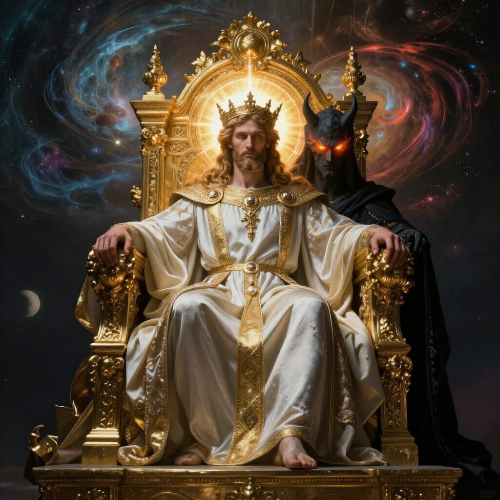 Cosmic Role Reversal: God and Lucifer Swap Thrones