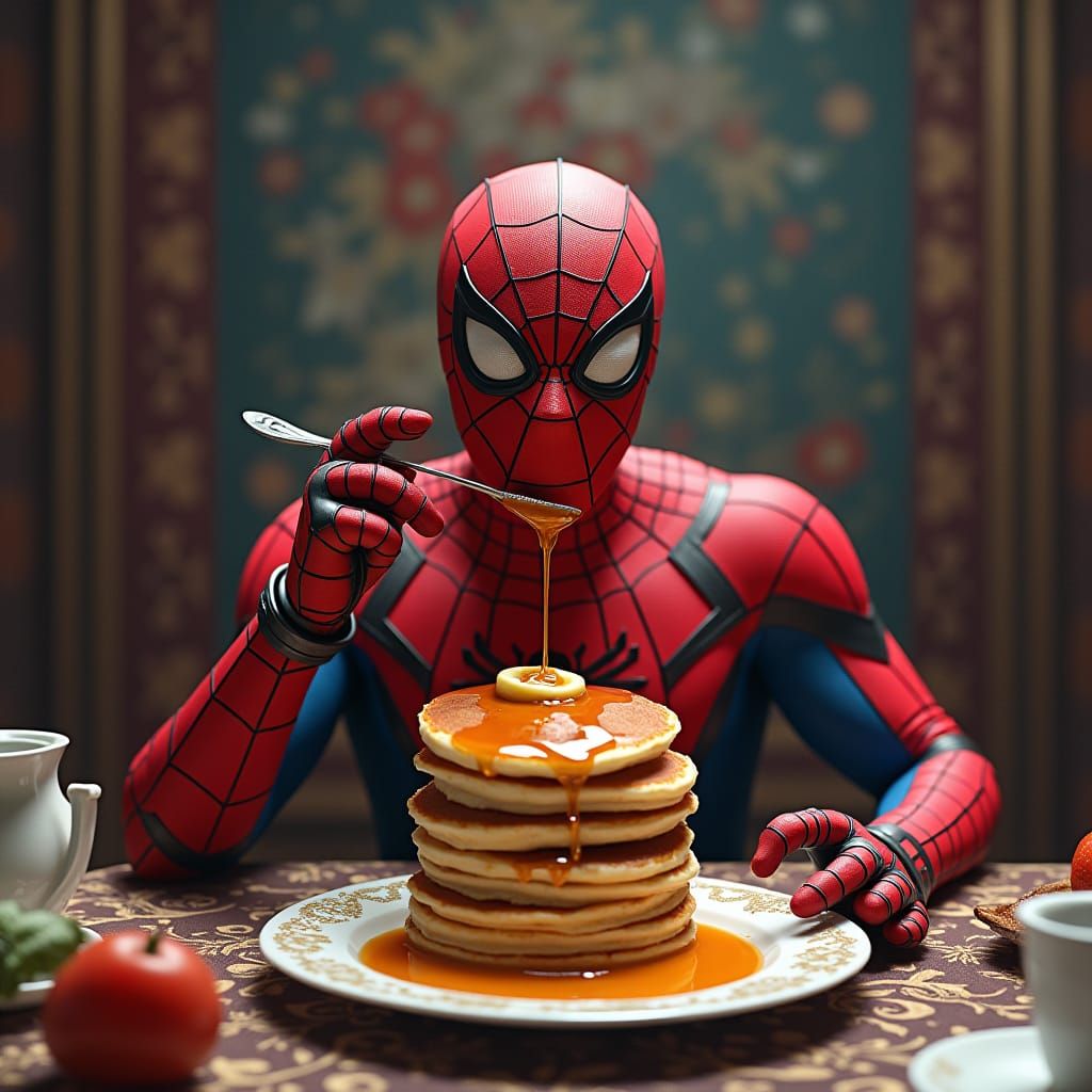 Spider-Man's Ornate Pancake Breakfast: Matte Painting