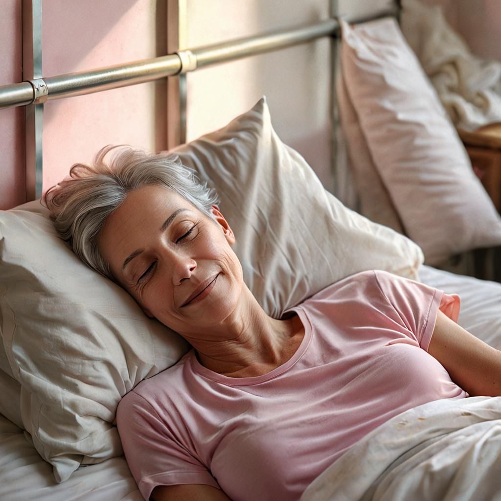 Serene Portrait of Woman Sleeping