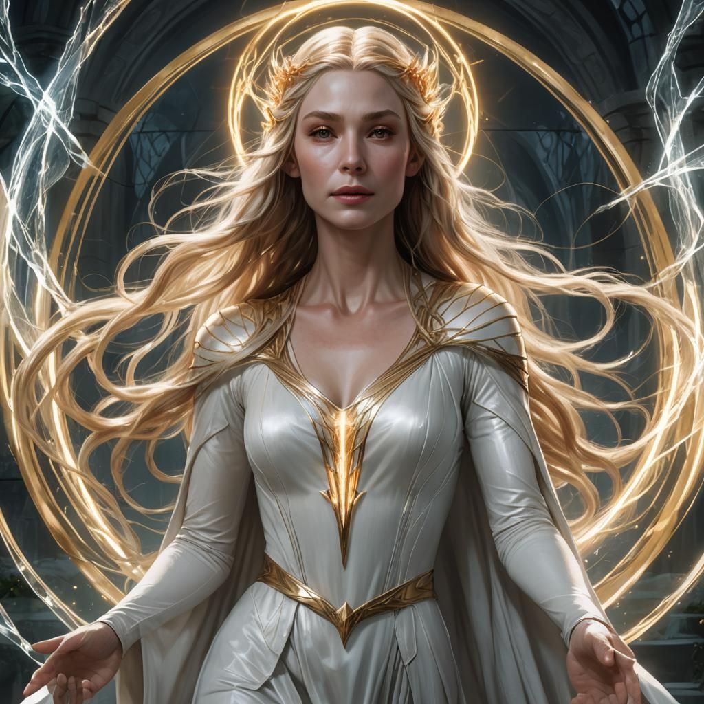 Galadriel white dress.