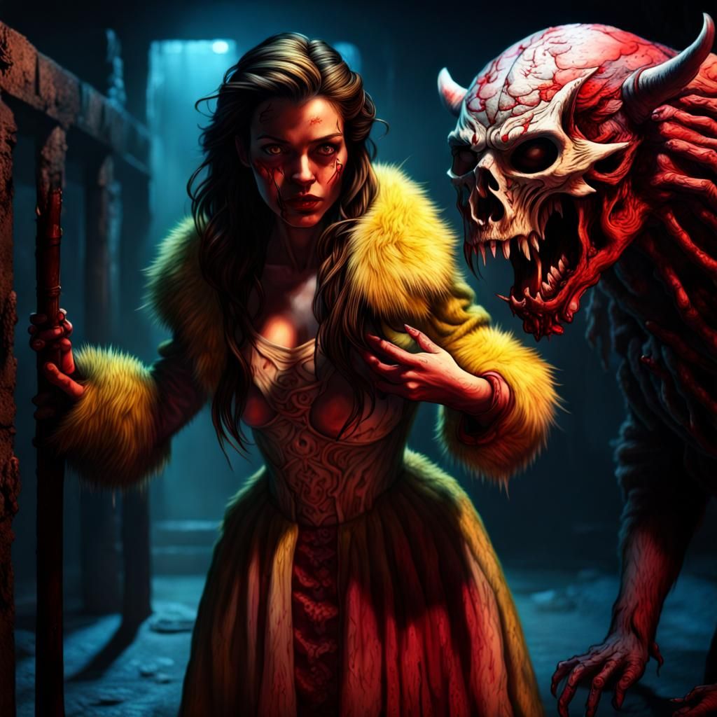Belle's Gruesome Trophy: Beast's Fur Coat
