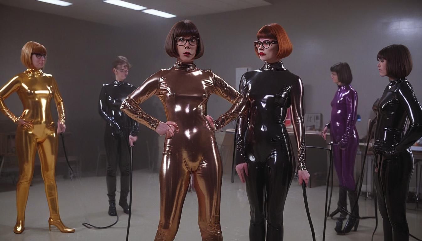 Velma Dinkley as Dominant Teacher in Latex Outfit
