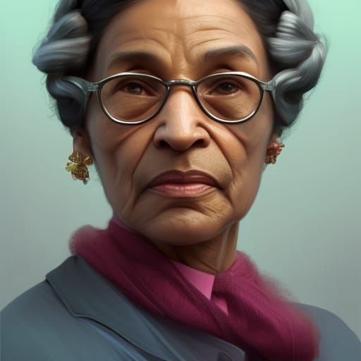 Rosa Parks Portrait in Artgerm Style