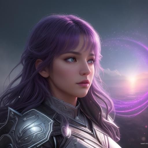 Muscular Man and White Wolf: Hyperrealistic Matte Painting