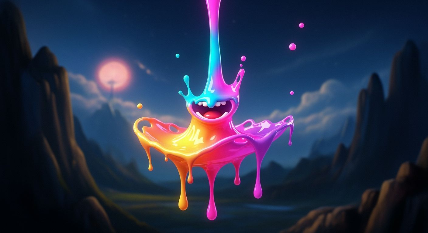 Vibrant Liquid Melting Portrait in Hyperrealistic Style