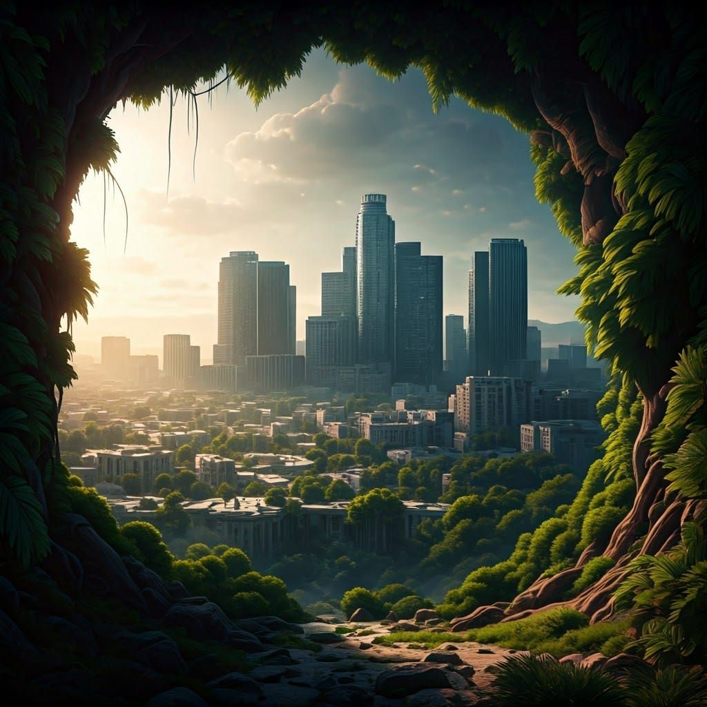 Nature Reclaims Los Angeles: Post-Apocalyptic Matte Painting