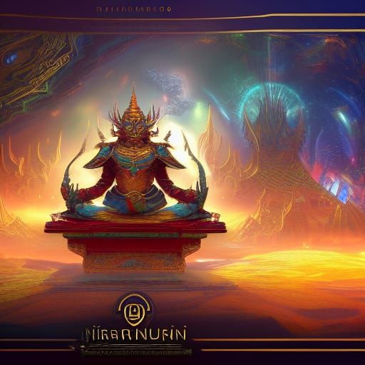 AI Robot in Gold Galaxy Tuk-Tuk: Fantasy Concept Art
