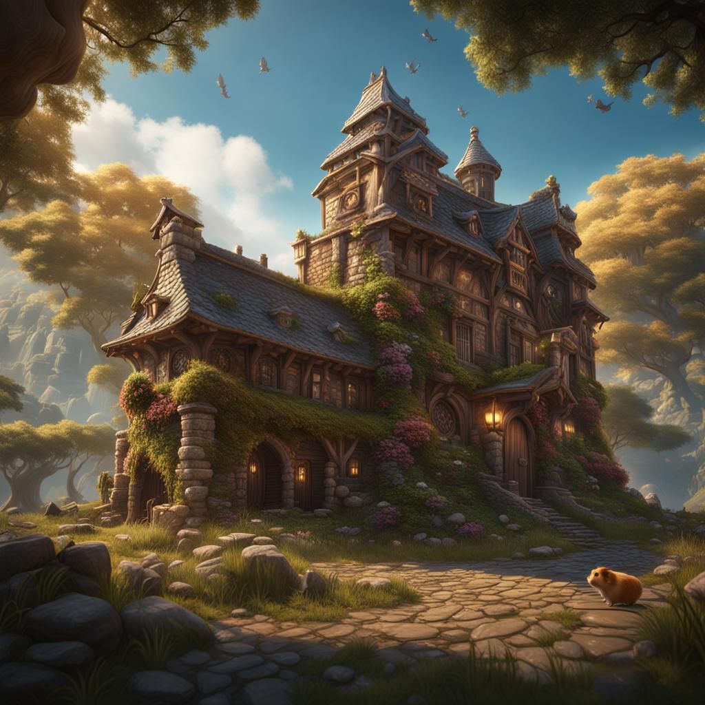 Detailed Guinea Pig Digital Painting