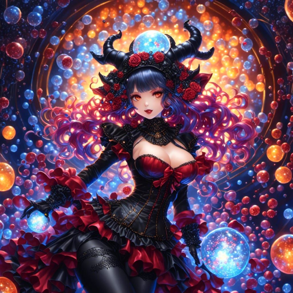 Ethereal Goblin Woman at a Dark Fantasy Circus