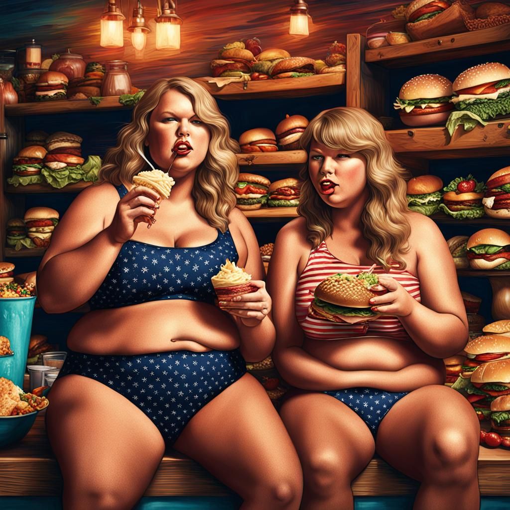 Hyperrealistic Image of Two Women in Bikinis