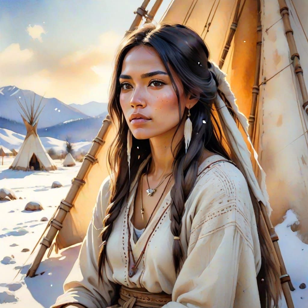 Winter - Young Apache Woman 4