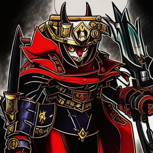 Blaze the Cat as Adepta Sororitas in Anime Style