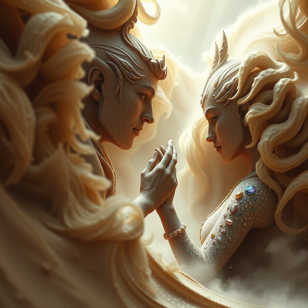 Majestic Sand Gods in Turbulent Storm