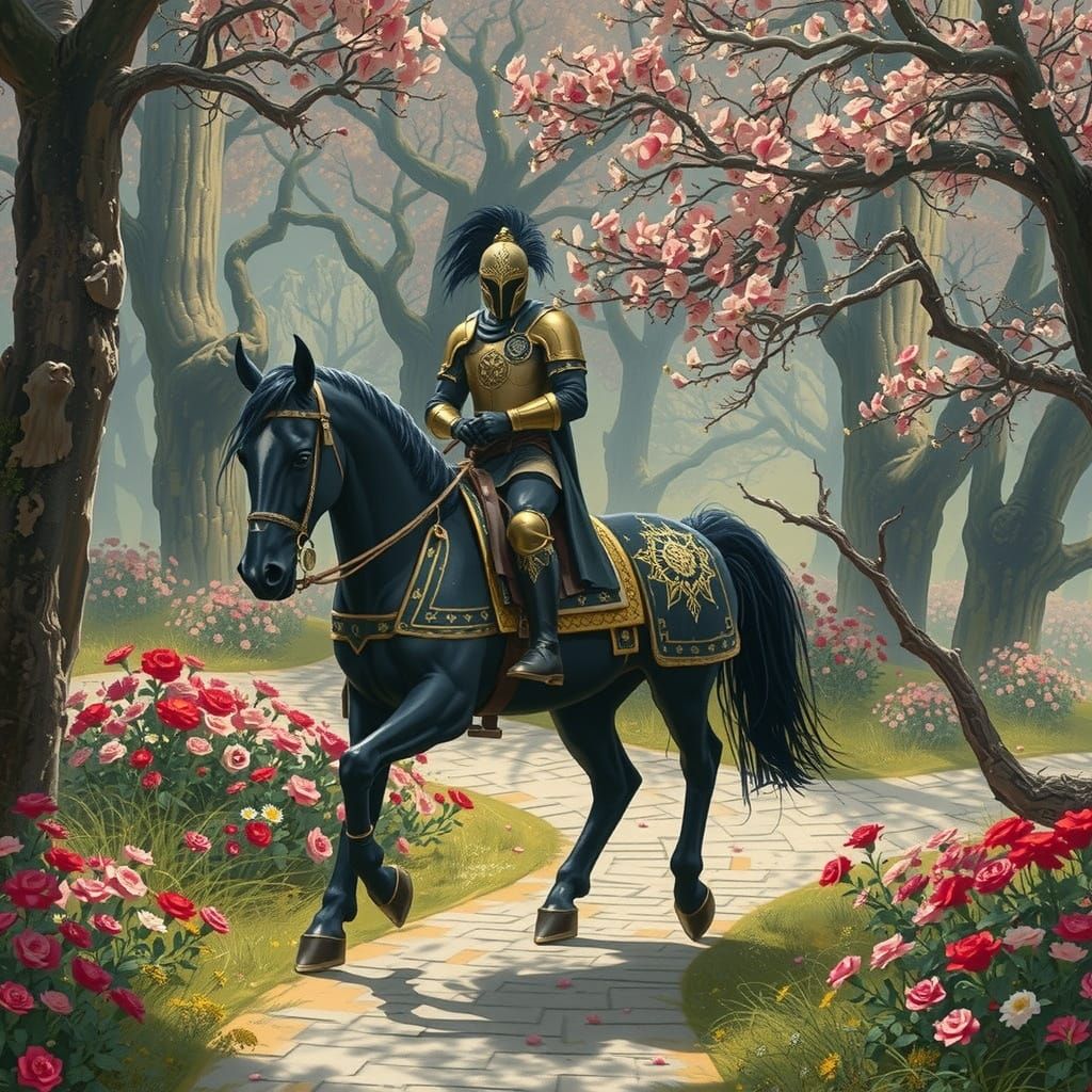 Knight of Eternal Victory in Fiery Armor