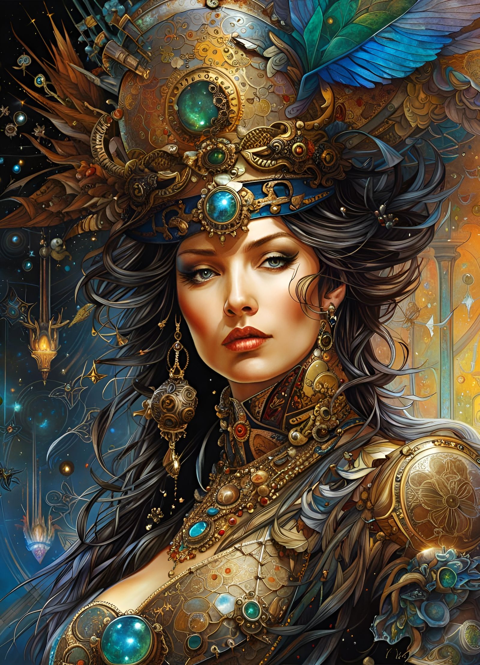 Hyperdetailed Sci-Fi Pirate Queen: A Digital Masterpiece
