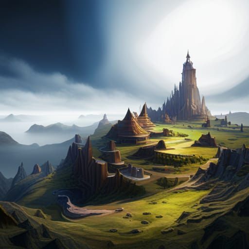 Fantasy Kingdom Landscape Matte Painting